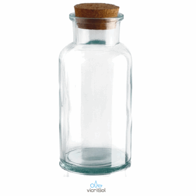 2100044-Botella CILÍNDRICA BOCA ANCHA 1000 ml-Tapa Corcho