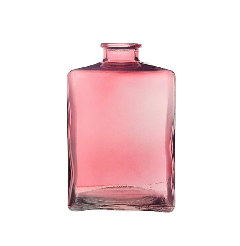 BOTELLA CUADRADA 12CM-ROSA