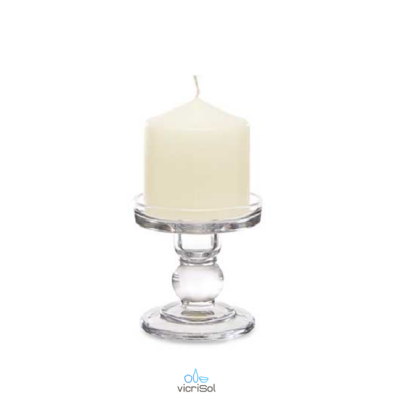 CANDELABRO BOLAS 9x8,5 CM+VELA