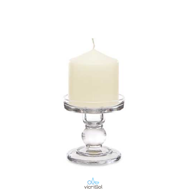 CANDELABRO BOLAS 9x8,5 CM+VELA