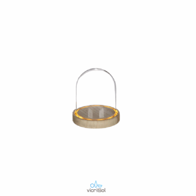 CUPULA 12x10 cm- Base Madera con luz
