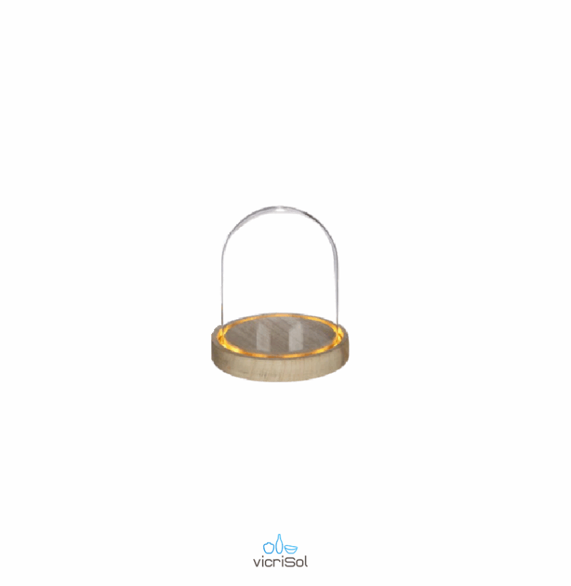 CUPULA 12x10 cm- Base Madera con luz