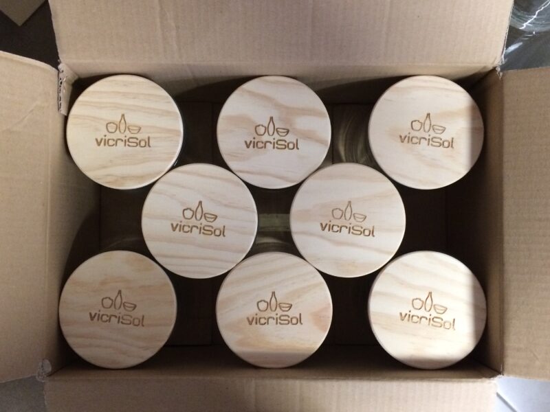 Cilindro Diámetro 10 - Altura10 cm- Tapa Madera(Pack 6 unidades) - Imagen 4