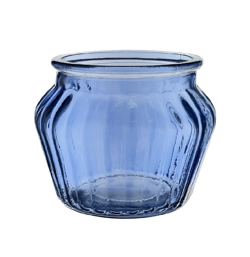 MACETA BRUSELAS RAYAS 16,5CM-AZUL