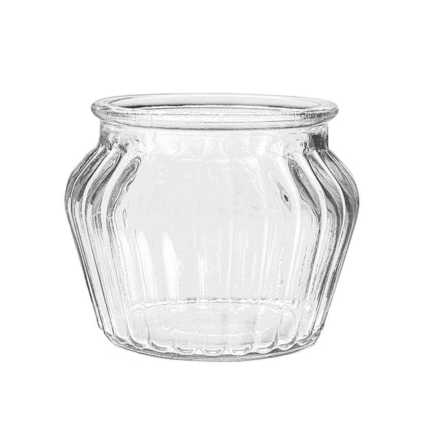 MACETA BRUSELAS RAYAS 16,5CM- TRANSPARENTE