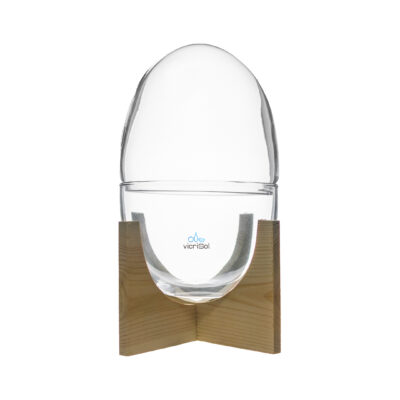 TERRARIO CAPSULA 23x15-SOPORTE MADERA NATURAL