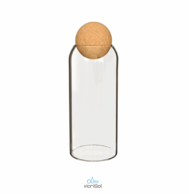 TERRARIO CILINDRO CYCLO 29x8,5 cm-Tapa Esfera Corcho