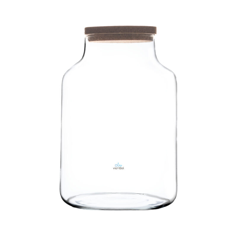 Terrario Florero Speedy 25 cm- Con Tapa Corcho